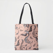 Elegant Pauw Patroon Boho Chic Tote Bag (Voorkant)