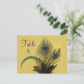 Elegant Pauw Tafelnummer (geel) (Staand voorkant)