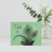 Elegant Pauw Tafelnummer (groen) (Staand voorkant)