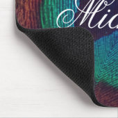 Elegant pauw-veren peafowl oog gepersonaliseerd muismat (Hoek)