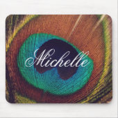 Elegant pauw-veren peafowl oog gepersonaliseerd muismat (Voorkant)