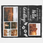 Elegant Paw Prints Speciaal foto van voetgedenktek Fleece Deken (Voorkant (Horizontaal))