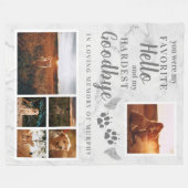 Elegant Paw Prints Speciaal foto van voetgedenktek Fleece Deken (Voorkant (Horizontaal))