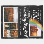 Elegant Paw Prints Speciaal foto van voetgedenktek Fleece Deken (Voorkant (Horizontaal))