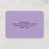 Elegant Paws Cattery Business Card with Paw Print  Visitekaartje (Achterkant)