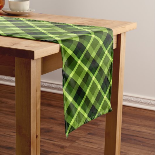 Elegant Pea Green Play Pattern Large Table Runner Lange Tafelloper (Voorbeeld)