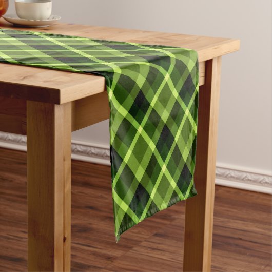 Elegant Pea Green Play Pattern Small Table Runner Korte Tafelloper (Voorbeeld)