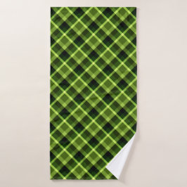 Elegant Pea Green Pset Pattern Bath Towel Badhanddoek