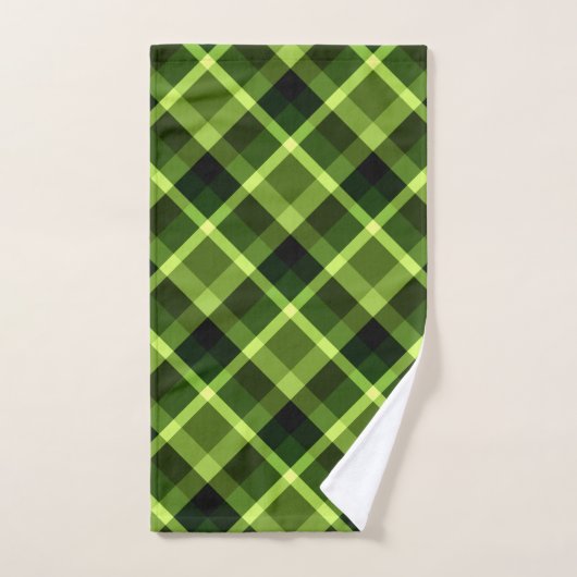 Elegant Pea Green Pset Pattern Hand Towel Handdoek (Handdoek)