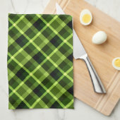 Elegant Pea Green Pset Pattern Kitchen Towel Theedoek (Quarter Fold)