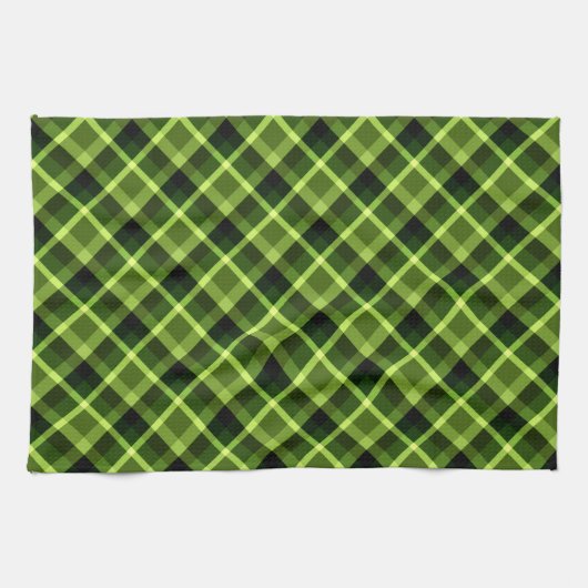 Elegant Pea Green Pset Pattern Kitchen Towel Theedoek (Horizontaal)