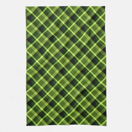 Elegant Pea Green Pset Pattern Kitchen Towel Theedoek (Verticaal)