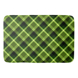 Elegant Pea Green Pset Pattern Large Bath Mat