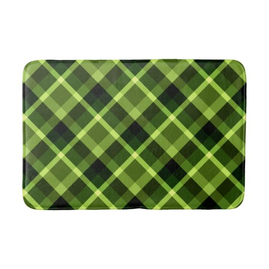 Elegant Pea Green Pset Pattern Medium Bath Mat (Voorkant)