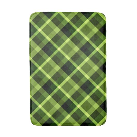 Elegant Pea Green Pset Pattern Medium Bath Mat (Voorkant Verticaal)