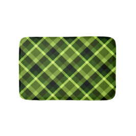Elegant Pea Green Pset Pattern Small Bath Mat