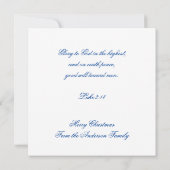 Elegant Peace Dove Natitivity-kerstfeestkaart Aankondiging (Achterkant)