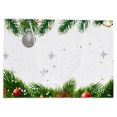 Elegant Peace & Joy Red Berries Naam Kerstmis Groot Cadeauzakje (Achterkant)