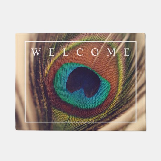 Elegant peace ock vether foto welkom deurmat (Voorkant)