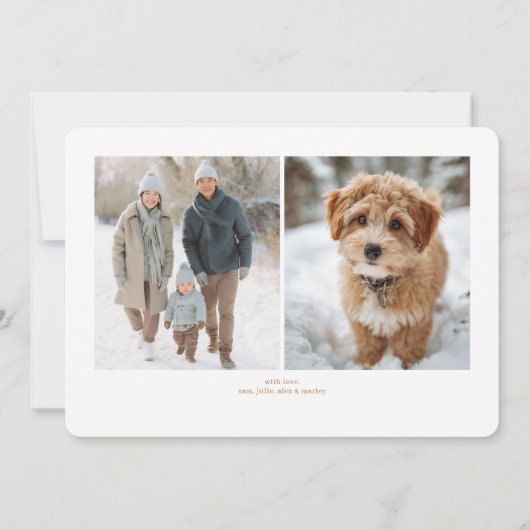 Elegant Peace on Earth Photo Feestdagenkaart (Achterkant)