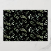 Elegant Peace Overlay Framed-kerstfoto Folie Feestdagenkaart (Achterkant)