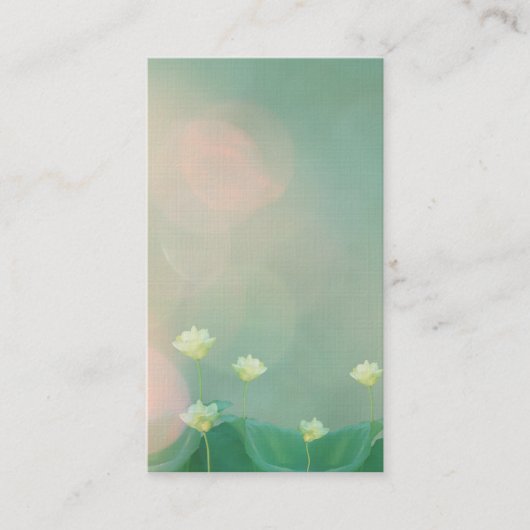 Elegant Peaceful Calm Lotus Soft Artistic Blank Visitekaartje (Voorkant)