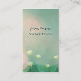 Elegant Peaceful Calm Lotus Soft Artistic Wellness Afsprakenkaartje