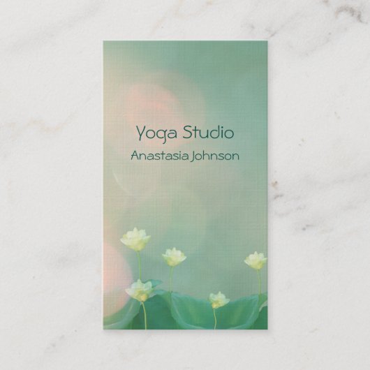 Elegant Peaceful Calm Lotus Soft Artistic Wellness Afsprakenkaartje (Voorkant)