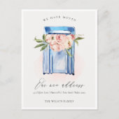 Elegant Peach Blue Floral Mailbox We hebben verpla Briefkaart (Voorkant)