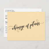 Elegant Peach Change of Plans Postponed Wedding Briefkaart (Voorkant / Achterkant)
