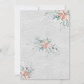 Elegant Peach Coral Flowers Bouquet Wedding Kaart (Achterkant)