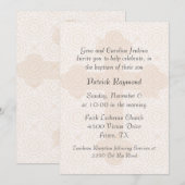Elegant Peach Cross Custom Baptism Uitnodiging (Voorkant / Achterkant)
