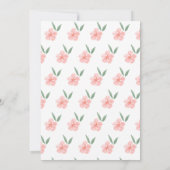 Elegant Peach Floral Garden Bridal Shower Kaart (Achterkant)