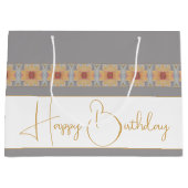 Elegant Peach Floral Groot Cadeauzakje (Voorkant)