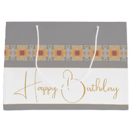 Elegant Peach Floral Groot Cadeauzakje