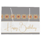 Elegant Peach Floral Groot Cadeauzakje (Achterkant)