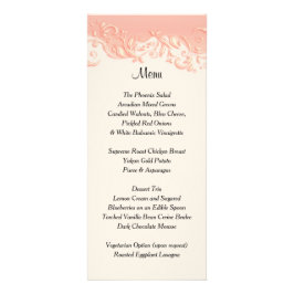 Elegant Peach Floral Swirl - Menu