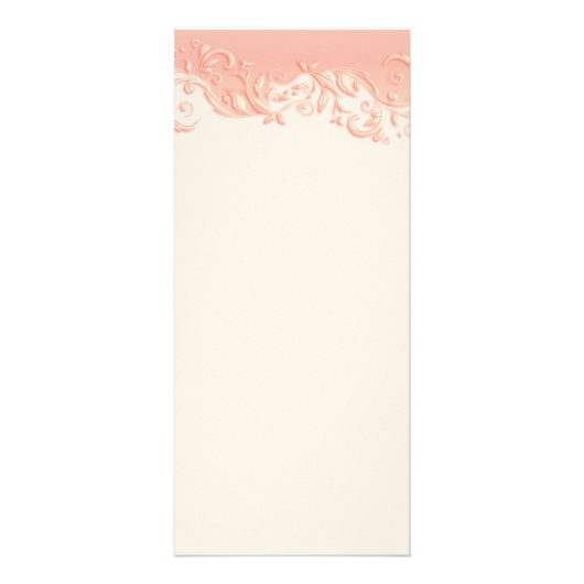 Elegant Peach Floral Swirl - Menu (Achterkant)