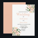 Elegant Peach Floral Wedding Invitation set Kaart<br><div class="desc">Elegant Peach Floral Wedding Invitation set Matching collectie in Niche and Nest store. We hebben kunstwerk gebruikt van: Freshmint Paperie https://www.etsy.com/shop/FreshmintPaperie</div>