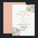 Elegant Peach Floral Wedding Invitation set Kaart<br><div class="desc">Elegant Peach Floral Wedding Invitation set Matching collectie in Niche and Nest store. We hebben kunstwerk gebruikt van: Freshmint Paperie https://www.etsy.com/shop/FreshmintPaperie</div>