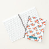Elegant peach & Green Floral op maat Notitieboek (Binnen)