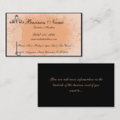 Elegant peach matriVisitekaartjes Dress Visitekaartje (Voorkant / Achterkant)