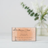 Elegant peach matriVisitekaartjes Dress Visitekaartje (Staand voorkant)