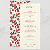 Elegant Peach Menu Card (Voorkant / Achterkant)