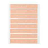 Elegant Peach Minimalistisch Script Eenvoudige bru (Vel)