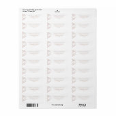 Elegant Peach Monogram Weddenschap Return Address Etiket (Full Sheet)