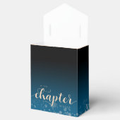 Elegant Peach Oceanic Blue Wedding a New Chapter Bedankdoosjes (Geopend)