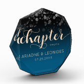 Elegant Peach Oceanic Blue Wedding a New Chapter Fotoblokken (Links)