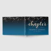 Elegant Peach Oceanic Blue Wedding a New Chapter Gastenboek (Volledig)