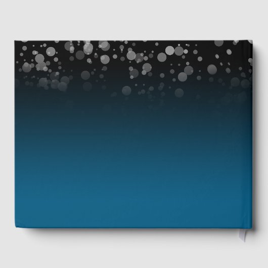 Elegant Peach Oceanic Blue Wedding a New Chapter Gastenboek (Achterkant)